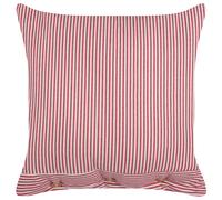 Beliani Throw Cushion AALITA Cotton 45 x 45 cm Red Striped, Red
