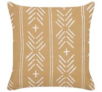 Throw Cushion BANYAN Cotton 45 x 45 cm Sand Beige Geometric Pattern