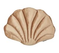 Beliani Throw Cushion CONSOLIDA Velvet 47 x 35 cm Sand Beige Solid, Cream