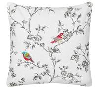 Beliani Throw Cushion Dillenia Cotton 45 X 45 Cm White