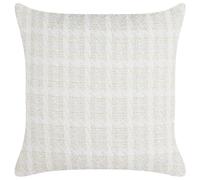 Beliani Throw Cushion DOURIS 45 x 45 cm Light Beige Checked, Cream