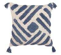 Throw Cushion JACARANDA Cotton 45 x 45 cm Blue Geometric Pattern