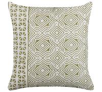 Throw Cushion LARICS Cotton 45 x 45 cm Green Oriental Pattern