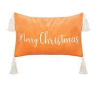 Throw Cushion LITHOPS 30 x 50 cm Velvet Orange Christmas Motif