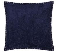 Throw Cushion MELUR 45 x 45 cm Dark Blue Ikat