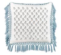 Throw Cushion PALLIDA Cotton 45 x 45 cm Blue Floral Pattern
