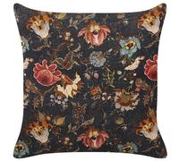 Throw Cushion RAMONDA Velvet 45 x 45 cm Multicolour Floral Pattern