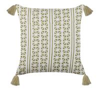 Throw Cushion SYRINGA Cotton 45 x 45 cm Green Geometric Pattern