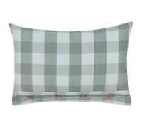 Beliani Throw Cushion Tamnine 40 X 60 Cm Mint Green Checked