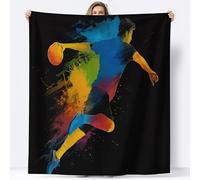 Throw Fleece Throw Blanket Black, Athlete Movements No Shed No Pilling Soft Warm Sofa Throw Reversible Bed Throws for Bed Sofa Couch