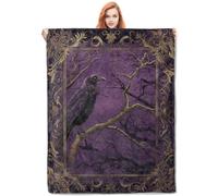 Throw Gothic Crow Dark Mystical Bed Cover Birthday Gift S