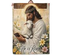 Throw He is Risen Jesus Lamb Faith Easter Religious Blanket Couch S