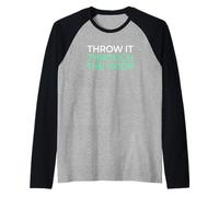 Throw It Through The Hoop Basketball Player Raglan Baseball Tee
