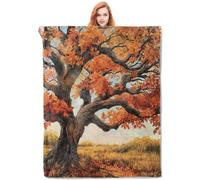 Throw Oak Tree Autumn Foliage Bed Cover Armchairs M