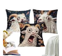 Throw Pillow Case 45x45cm Screaming Goat Funny Cushion Decor