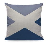 Throw Pillow Case Cover The Saltire St Andrew Scottish Flag - Soft Linen Pillow Case for Decorative Bedroom/Livingroom/S 45cm X 45cm