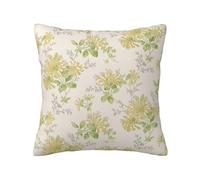 Throw Pillow Case Laura Ashley Honeysuckle Yellow Plush Chair Pillowcases With Invisible Zipper Decorative Colorful Cushion Cover Case, For Garden, Patio, Party, 45X45Cm