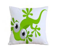 Throw Pillow Case Pillowcase Square Printed Cushion Cover for Living Room Sofa Couch Bed Car,Reptile,Cute Lizard Looking at Us Creature Animal Primitive Nature Animation Reptile Design,18x18 in