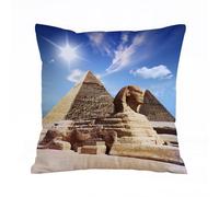 Throw Pillow Case Pillowcase Square Printed Cushion Cover for Living Room Sofa Couch Bed Car,The Great Sphinx between the Khafre and Menkaure Pyramids of Giza Cairo Egypt,18x18 in
