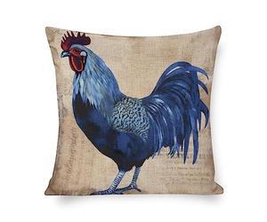 Throw Pillow Cases Cobalt Blue Retro Rooster Soft Pillowcase Cosy Pillow Case For All Year Round Outdoor Toddler Cot 2 Pack