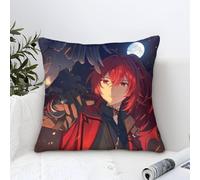 Throw Pillow Cases Genshin Impact Diluc Print Design with Invisible Zipper Waterproof Throw Pillow Covers Cushion Cover for Couch size：45x45cm