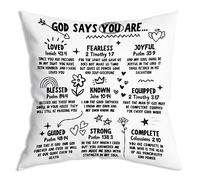 Throw Pillow Cases Jesus Doodle God’S Blessing Words With Invisible Zipper Throw Pillow Covers Cosy Cushion Cover Case For Bedroom Toddler Cot Indoor 2 Pack
