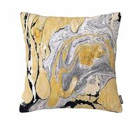 Throw Pillow Cover Black Gold Golden and Silver Marble Ink Abstract Painting Beautiful Gray Effect Decorative Pillow Case Home 18X18 Inches