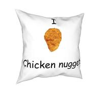 Throw Pillow Cover I Heart Chicken Nuggets Throw Pillow Pillow Cases for Home Decor Design Cushion Case for Sofa Bedroom 45cm X 45cm