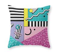 Throw Pillow Cover, Memphis Pattern 68-80S 90S Retro Super Soft Cushion Cover Double Sided Throw Pillow Case Pillow Cover For Garden Festive Celebration Couch 45X45Cm