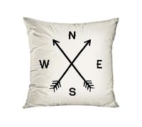 Throw Pillow Cover North South West East Decorative Pillowcase for Sofa Bedroom Living Room