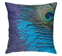 Throw Pillow Cover Purple Blue Teal Peacock 45X45Cm Pillow Cover Luxury Cushion Cover Fashion Pillow Case For Office Home Decorative Bedroom