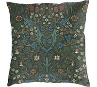 Throw Pillow Cover Soft Velvet Throw Pillow Cover Home Decoration Living Room Bed Sofa Car Cushion Cover 18x18 inches (10369) (William Morris Blackthorn 2, 18 x 18-Inch)