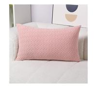 Throw Pillow Covers 24x32 Cotton And Polyester Pillowcases Standard Soft Solid Pillow Covers Lumbar Cushion Case Couch Pillowcases For Sofa Bed Home Decorative(Pink,16"x24"/40x60cm)