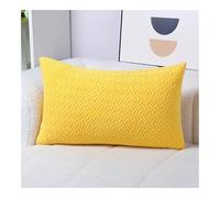 Throw Pillow Covers 24x32 Cotton And Polyester Pillowcases Standard Soft Solid Pillow Covers Lumbar Cushion Case Couch Pillowcases For Sofa Bed Home Decorative(Yellow,20"x28"/50x70cm)