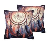 Throw Pillow Covers 45X45Cm Set Of 2 Pillows Case Comfortable Throw Pillow Covers For Furniture Sofa Garden Native American Dream Catcher