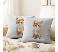 Throw Pillow Covers 60 x 60 CM Set of 2 Pack - Summer Symmetrical, Balance, Lines, Exquisite, Hearts Soft Velvet Pillow Covers for Sofa Bed Garden with Invisible Zipper Symmetrical, Angels, Intricate
