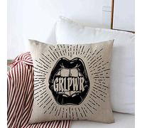 Throw Pillow Covers Black Slogan Hand Drawn Lettering Girl Power Tattoo Empower Radical Handdrawn Fight Cushion Case With Invisible Zipper Chair Pillowcases, For Office, Indoor, Patio, 45x45cm