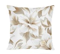 Throw Pillow Covers Flower 'Flower Dreams Iii Luxe Flowers' Modern White Cozy Throw Pillow Cases Super Soft Throw Pillowcase For Women Autumn Bedroom