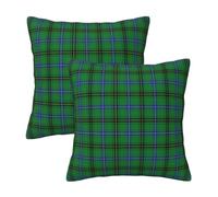 Throw Pillow Covers Scottish Clan Henderson Tartan Plaid Fade Throw Pillow Cases Square Cushion Covers For Couches Bedroom Sofa Set Of 2