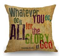 Throw Pillowcase Christianty Verse Farmhouse Pillow Cases Smooth Cushion Cover For Garden Bedroom Sofa Bed 45x45 CM