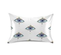 Throw Pillowcase Mystical Evil Eyes Pillow Cases Smooth Pillowcase Wrinkle Cushion Cover For Bedroom Garden Livingroom L