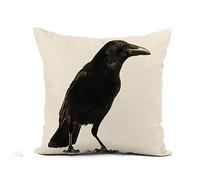 Throw Pillowcase Side View Of Carrion Crow Corvus Corone White Pillowcase Smooth Pillow Cover For Office Sofa Bed Bedroom 45x45 CM