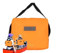 Throwable Flotation Device, Boating Flotation Safety Cushion, Waterproof Floating Pad with Reflective Strip for Canoes Rafting Paddle Rescue Emergencies Gear, Orange, 45x35x6cm