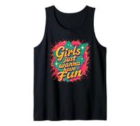 Throwback Girls Just Wanna Have Fun Retro Night Out Party Tank Top