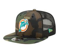 Throwback Miami Dolphins Mesh 9Fifty Snapback Cap wood camo