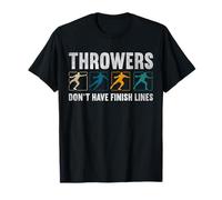 Throwers Don't Have Finish Lines - Retro Discus Thrower T-Shirt