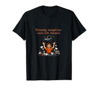 Throwing Exception Work Life Balance Programmer Humor T-Shirt