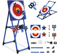 Throwing Game for Backyard, Foldable Throw Target Game, 2 Throwing Axes,2 Five-Star Darts & 2 Dart,Outdoor Garden Games for Adults & Kids