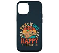 Throwing Is My Happy Hour Sack Bean Bag Toss Game Cornhole Case for iPhone 12/12 Pro