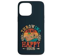 Throwing Is My Happy Hour Sack Bean Bag Toss Game Cornhole Case for iPhone 13 Pro Max